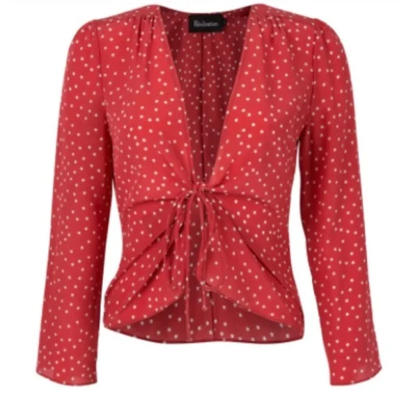 Realisation Par Bianca Star Tie Silk Top - Picture 8 of 16